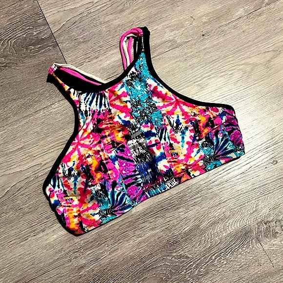 JESSICA SIMPSON โข Graffiti Bikini - Racerback Top + Full Bottom โข Size Small - Picture 5 of 16